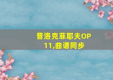 普洛克菲耶夫OP 11,曲谱同步